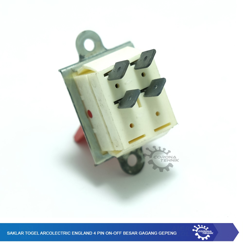 Saklar Togel Arcolectric England 4 Pin On-Off Besar Gagang Gepeng