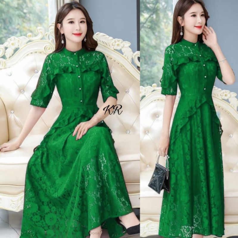 DRESS FASHION ASHLEY, BRUKAT PREMIUM FURING, MAXY DRESS