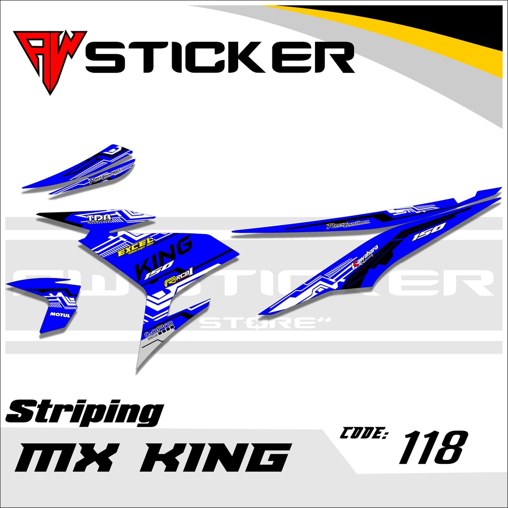striping jupiter mc king 150 semi full. sticker striping motor jupiter mx king 150
