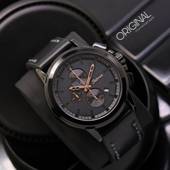 Jam Tangan Pria Analog TETONIS 6012 Kulit Original