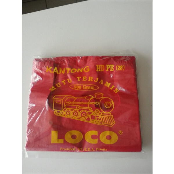 LJ-Kantong Plastik Loco Uk. 17-40 per 500 gram - MERAH