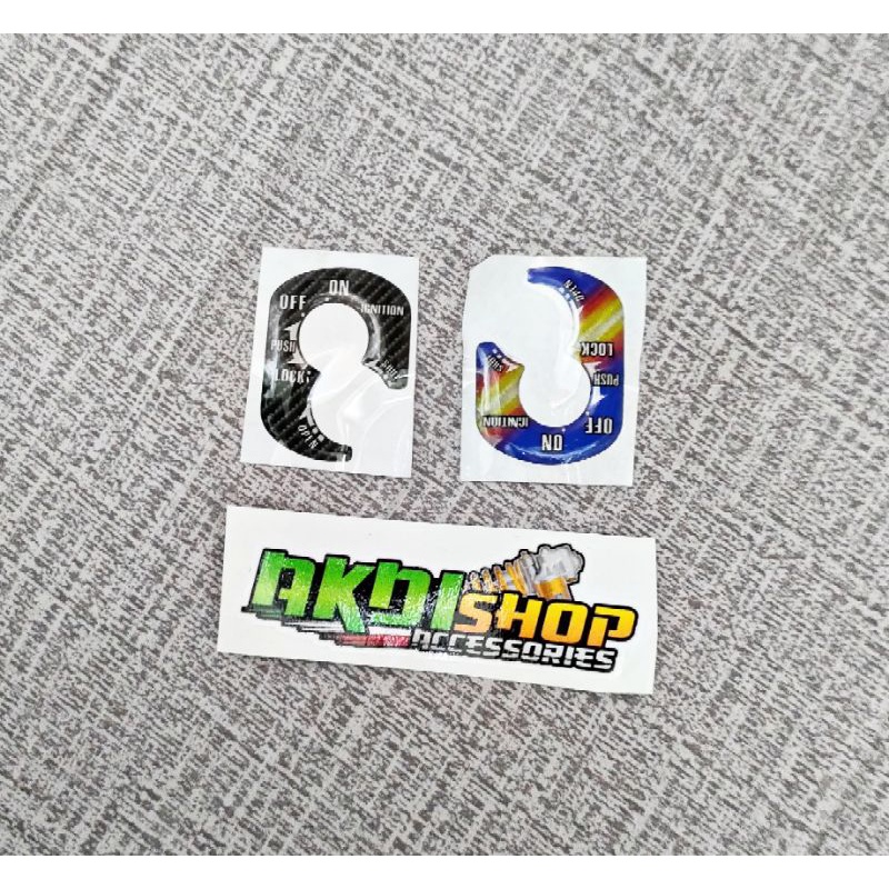 Stiker emblem tutup kunci kontak motor honda beat, vario karbu, scoopy karbu stiker timbul rumah kun