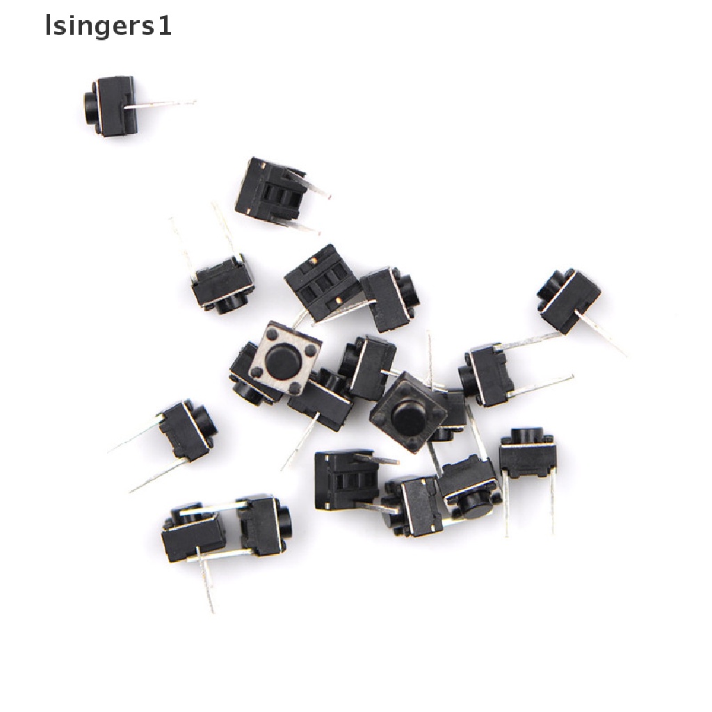 (lsingers1) 20pcs Saklar Tekan Tactile 2 Pin 6x6 X 5mm