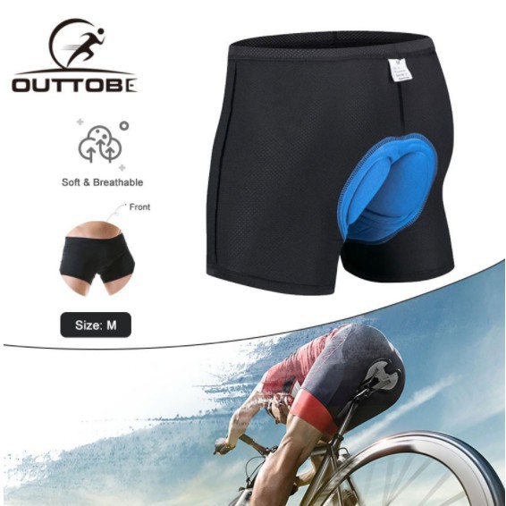 Celana Dalam Sepeda Padding Busa Gel Empuk 3D Pria Wanita Cycling Sport Underwear