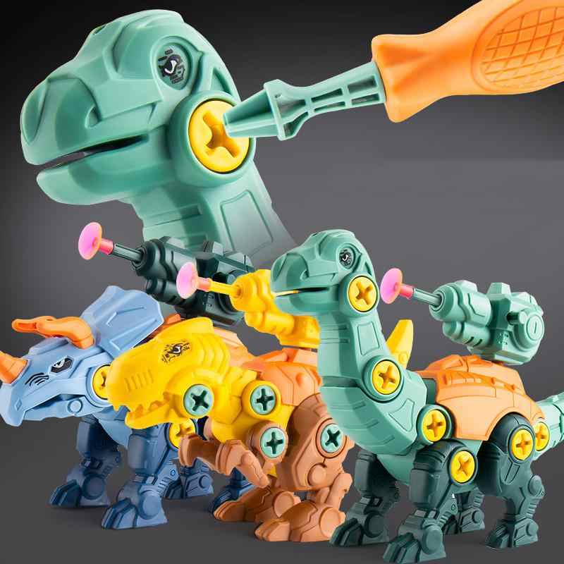 Mainan Puzzle Bor Set Robot Dinosaurus Model - MC 459A