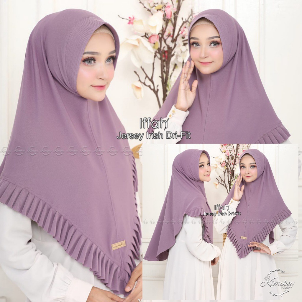 HIJAB INSTAN IFFAH ORIGINAL KIMIKEY KHIMAR IFFAH ORI BY KIMIKEY BEST SELLER