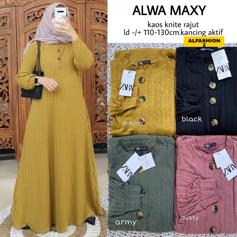 gamis RISKIA MAXY/ALWA MAXY