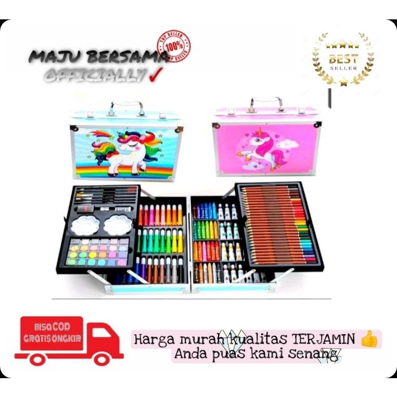 

MB - Crayon Art Set 145 pcs / koper set Crayon Mewarnai Anak / Alat Lukis Anak / Alat Menggambar 145 pcs