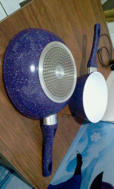 Super Pan Granite Bolde - Purple - Superpan - Asli - Panci  Set