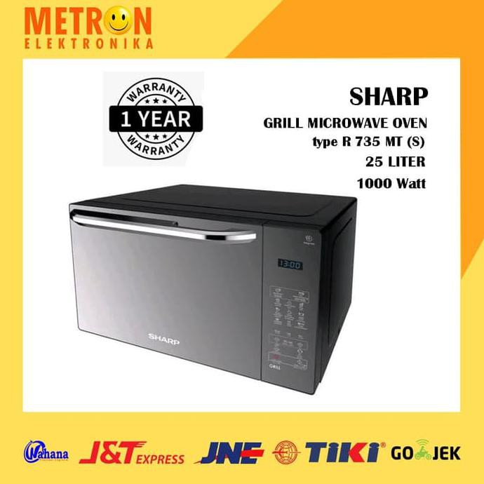 SHARP R 735 MT (S) SILVER / GRILL MICROWAVE OVEN / R735MTS