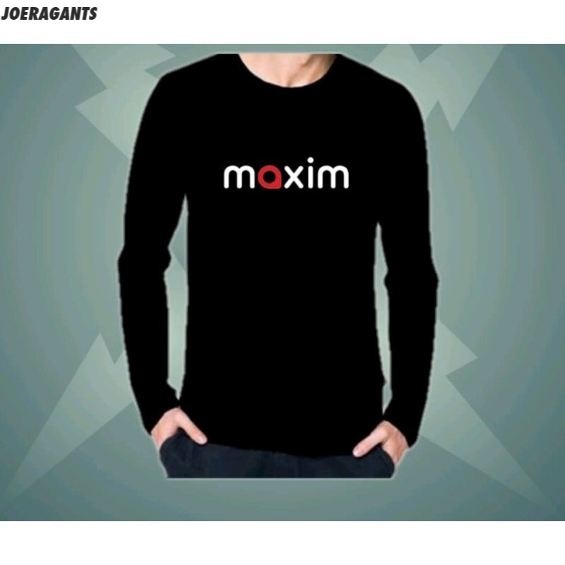KAOS OJEK ONLINE MAXIM OJOL BAJU TSHIRT DISTRO COTTON LENGAN PANJANG