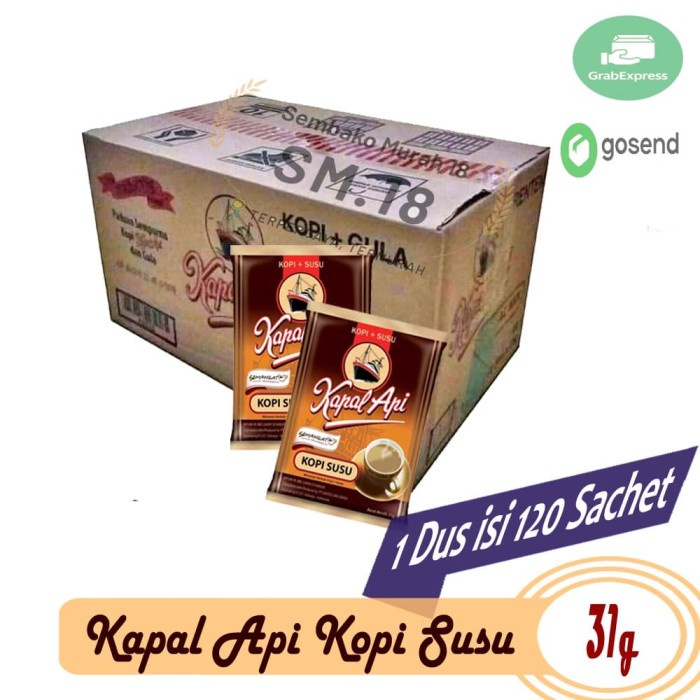 

KOPI KAPAL API SUSU Sachet Per Dus isi 120s- Sembako Termurah=