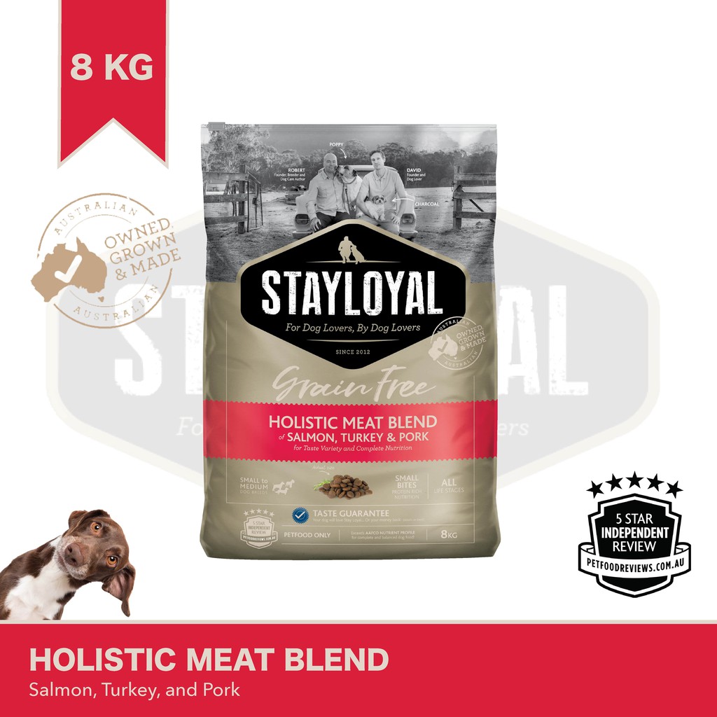 STAYLOYAL Makanan Anjing - Holistic Meat Blend ( Salmon, turkey, & pork ) 8kg