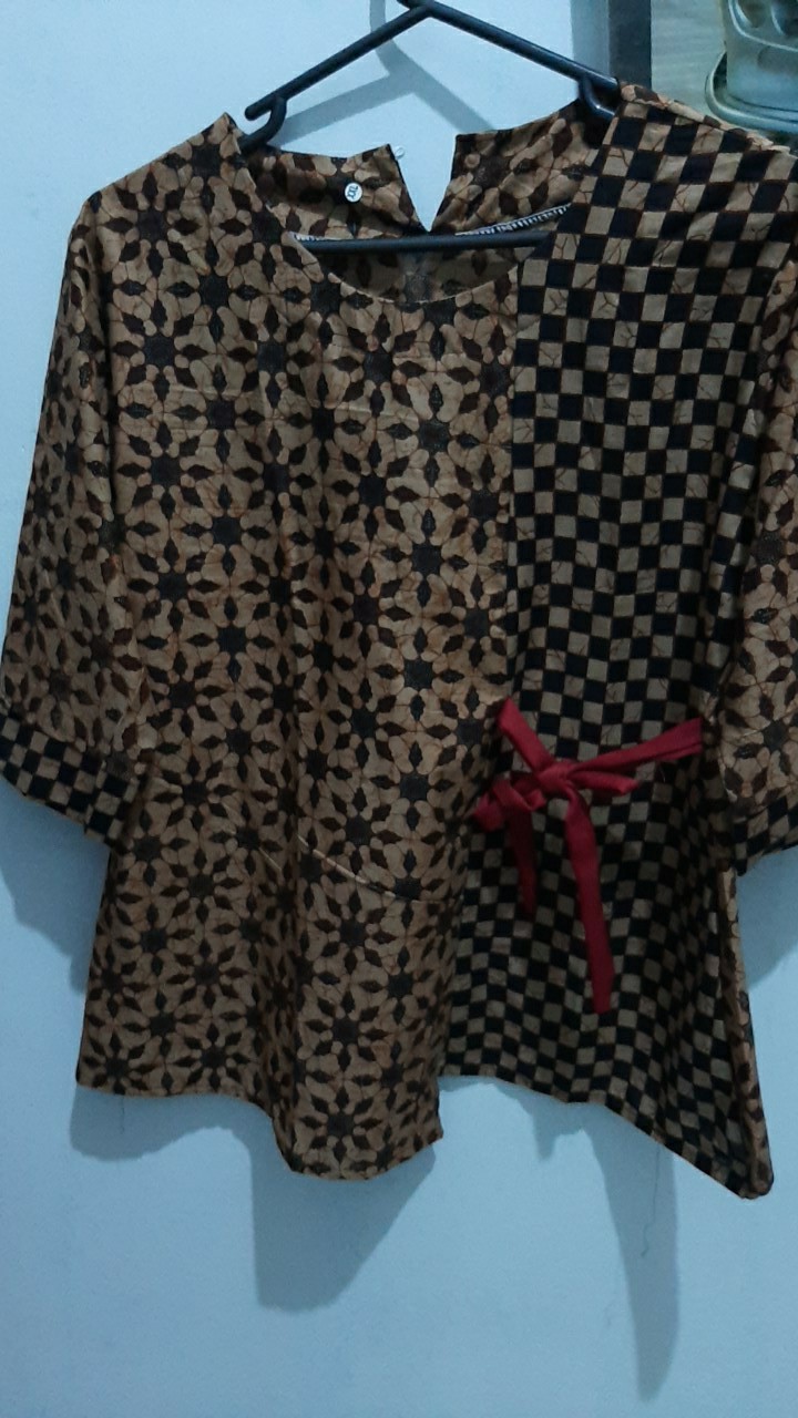 Baju Batik Wanita Modern Monalisa Genes M,l,xl Asli Pekalongan