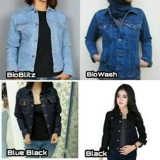Jaket Jeans Wanita 9 warna Shopee Indonesia Jaket Jeans Wanita 9 warna Shopee Indonesia