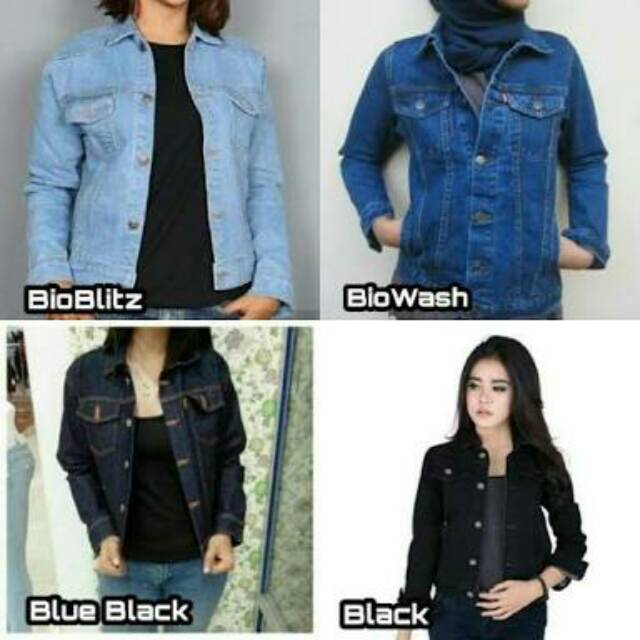  Jaket Jeans Wanita 9 warna Shopee Indonesia