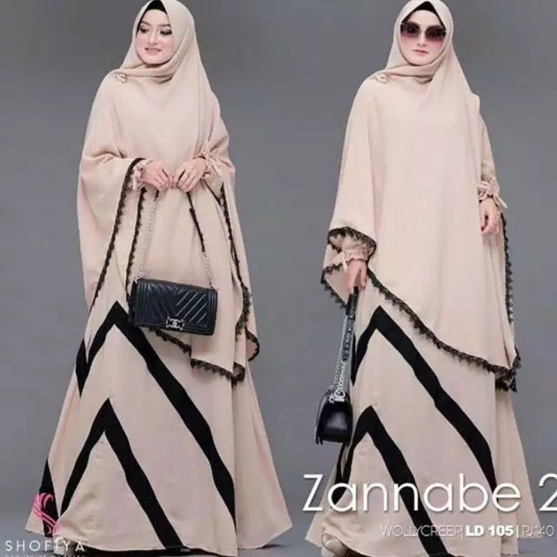 ZANNABE SYARI SET KHIMAR GAMIS SYARI Cuci gudang bisa cod