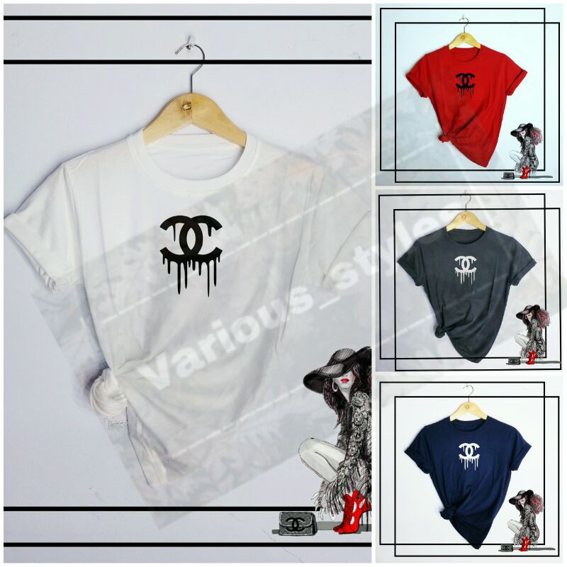 KAOS WANITA || KAOS CEWE || KAOS BRANDED PREMIUM CHANNEL SIZE ML || XL || XXL