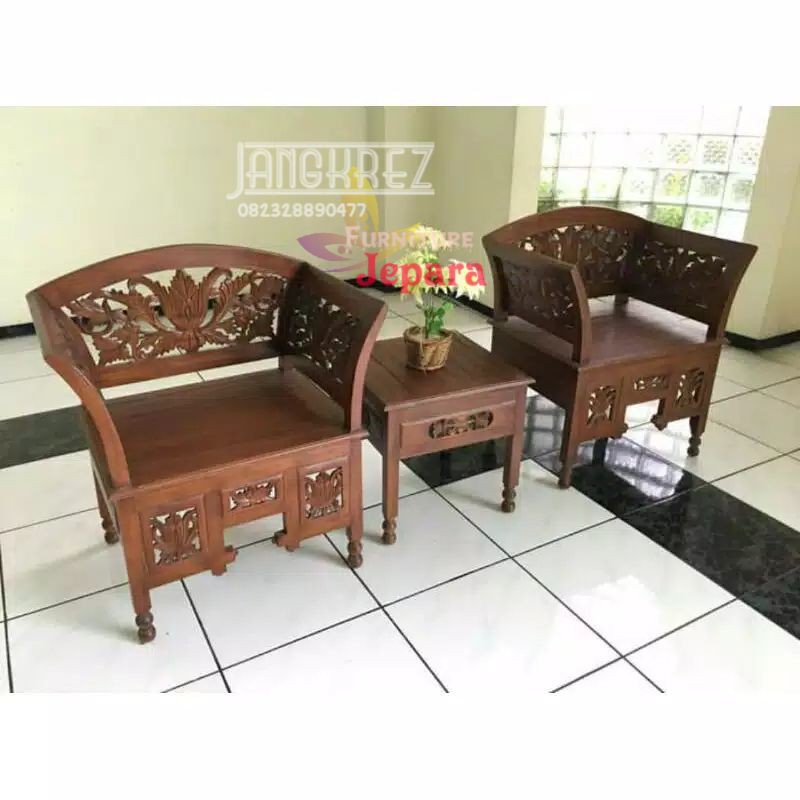 KURSI TERAS JATI UKIR