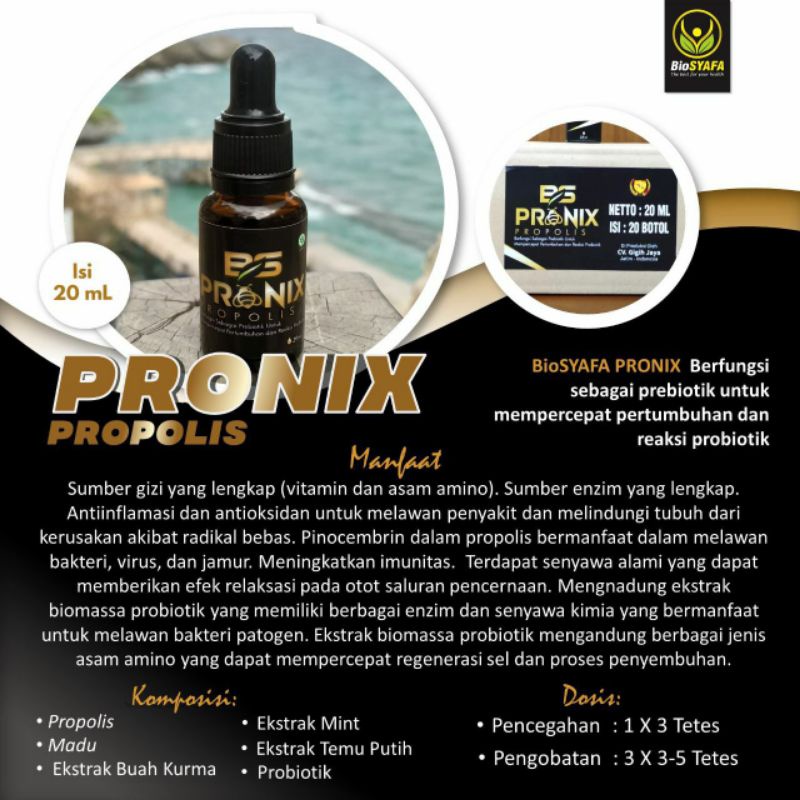 Biosyafa Propolis Pronix Plus - Obat Herbal Imun Tubuh / Stamina / Kanker / Tumor / Sariawan / Sakit