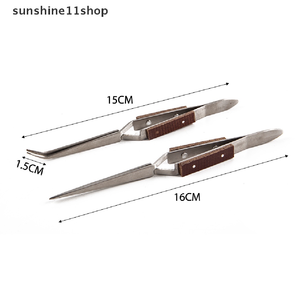 (SHO) Pinset Kunci Silang Bahan Stainless Steel Untuk Reparasi Perhiasan / Solder