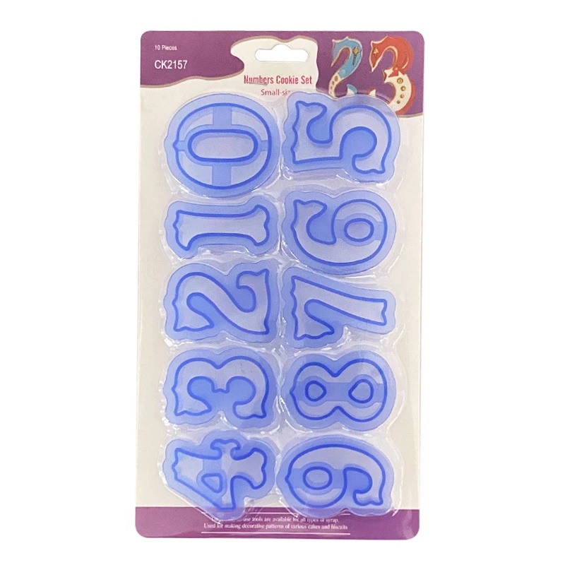 Cookie Cutter Fondant Number Set Cetakan Biskuit Kue Cake Angka Cutter