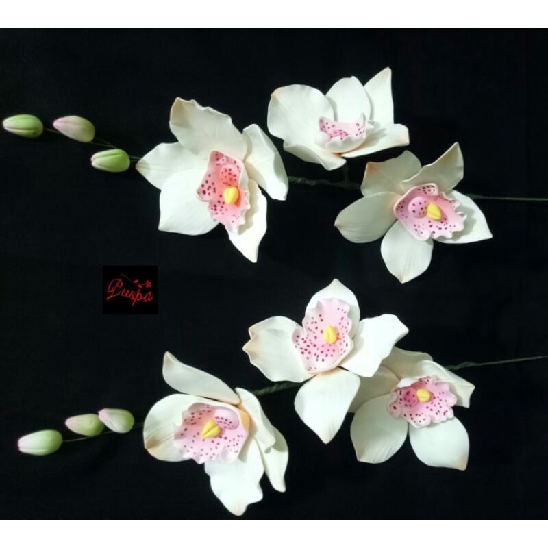 

(485/PRANG2) Gumpaste Flower Sugar Flower/Bunga Gumpaste Anggrek Orchid