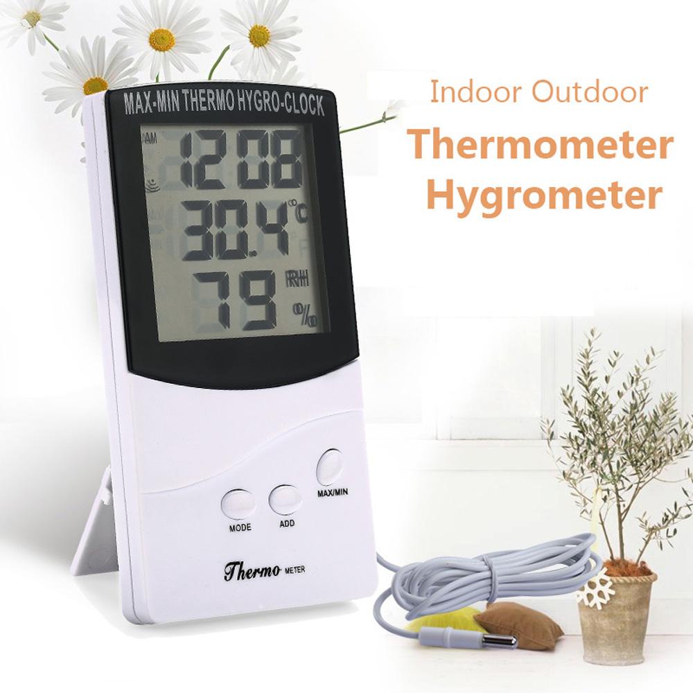 [Elegan] Thermometer Digital High Quality Pengukur Kelembaban Ruangan Outdoor Indoor
