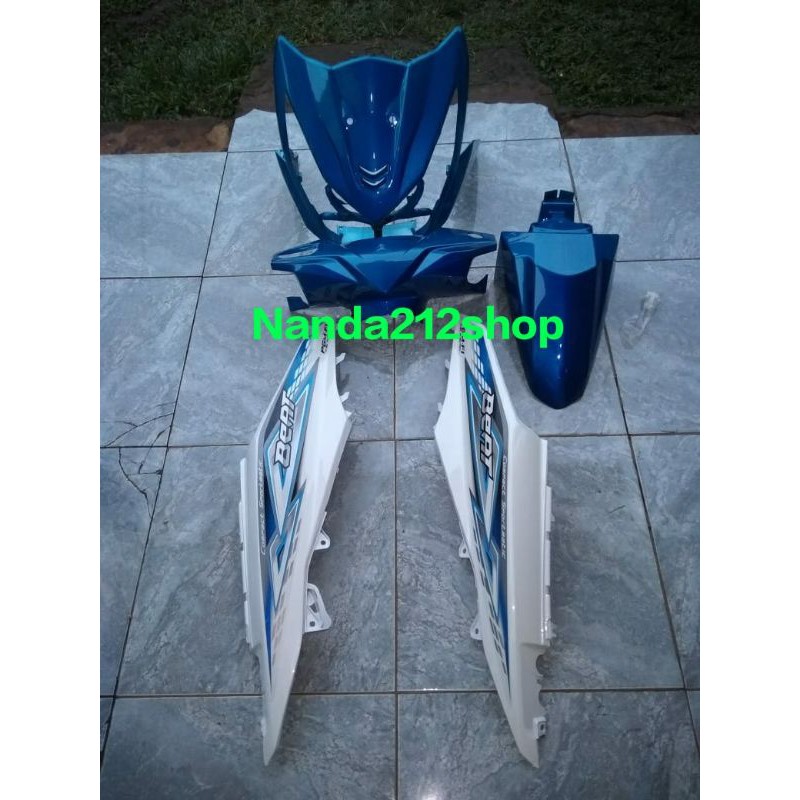 Cover body full halus beat fi 2013-2015 biru putih