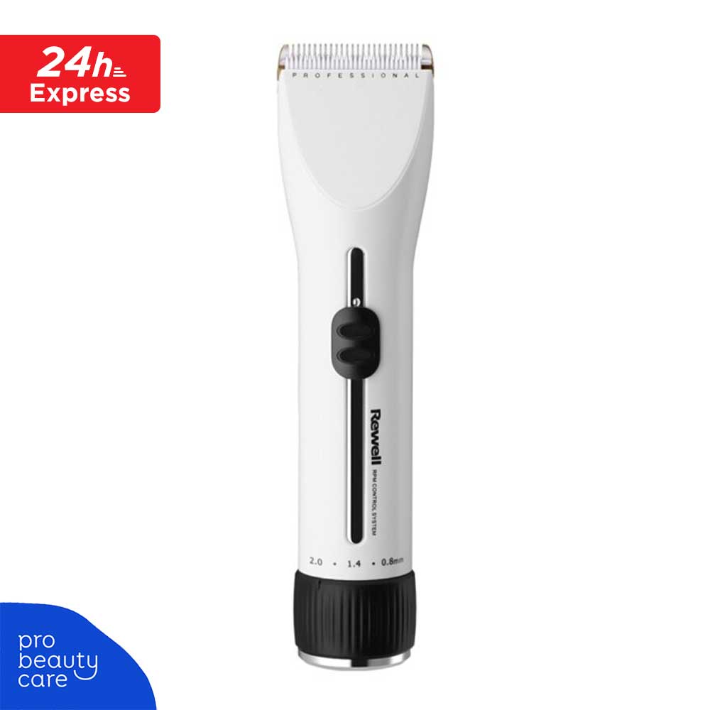 Rewell - RFCD F35 Alat Cukur Rambut - Professional Hair Clipper Ceramic Titanium Blade - White