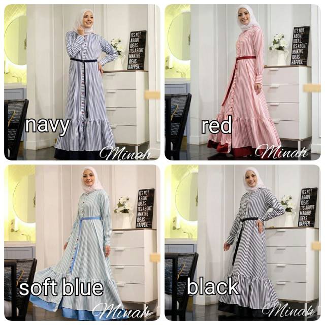 MINAH GAMIS kekinian selebgram muslimah dress deanara baenetta salt executive dlovera toyobo maxi