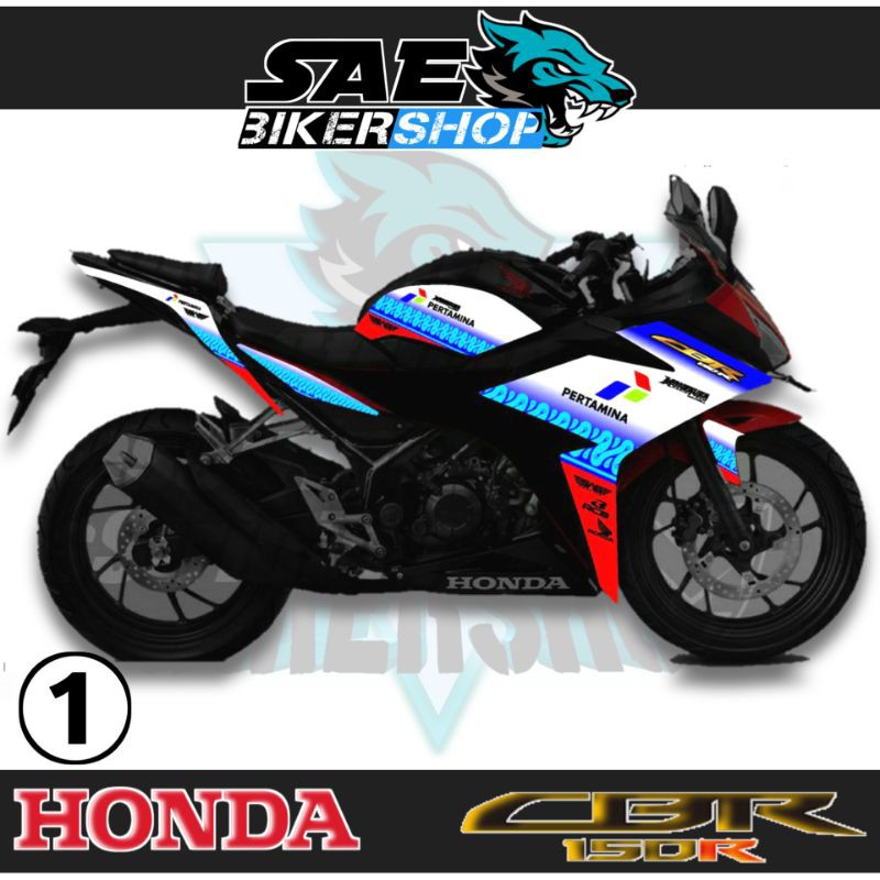 STRIPING STICKER STIKER CBR150R - CBR FACELIFT SAG MANDALIKA RACING TEAM