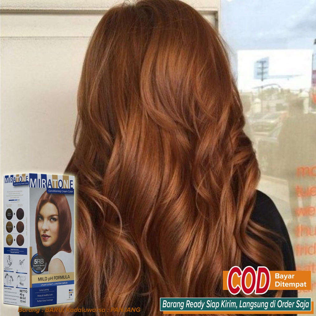 Semir Pewarna Rambut High Quality ~ Miratone Conditioning Cream Color Reddish Brown 5RB