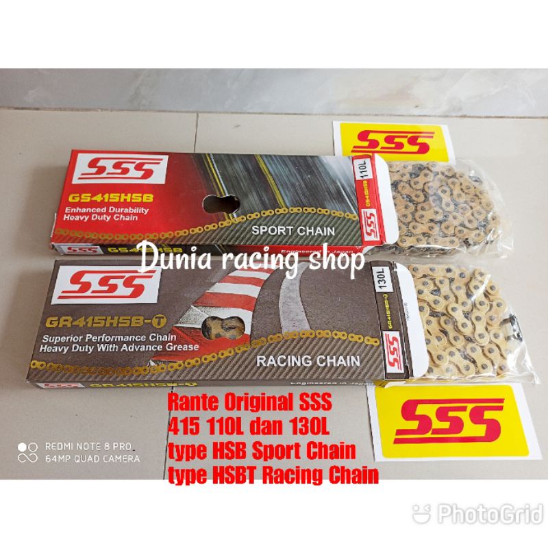 Rante SSS 415 HSB HSBT 110 L 130 L Gold merah hijau Original SSS