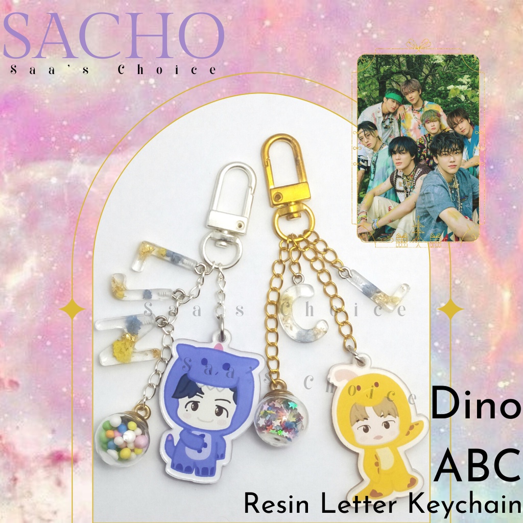 SACHO - NCT-Rex/DinoABC by NCT-Dream Resin Letter Keychain