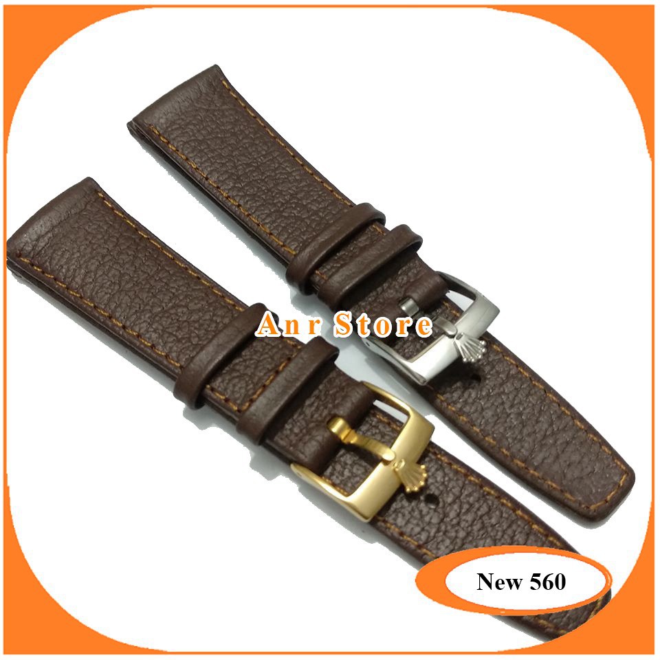 Tali Jam Tangan Kulit Rolex Oyster flex for Rolex 20mm Drak brown