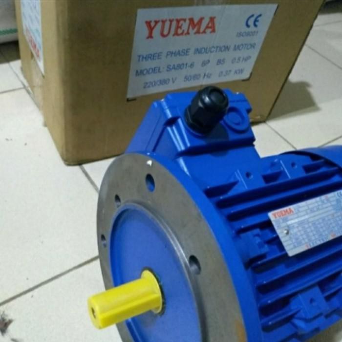 Motor Listrik / Dinamo Pengerak Electro Motor 0.5Kw/0.75Hp/2Pole/3000Rpm/B5