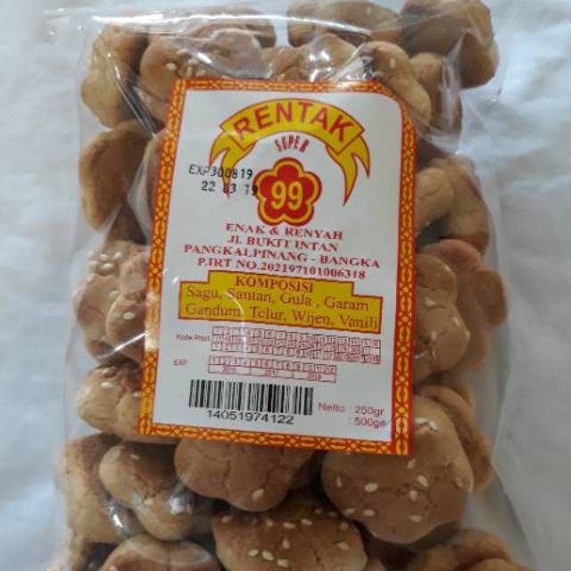 

Kue rentak super 99 berat 500 gram