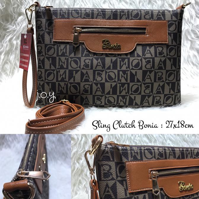 Tas Import/Slingbag/Tas Selempang/Tas Grosir/Sling Clutch Bonia - Hitam