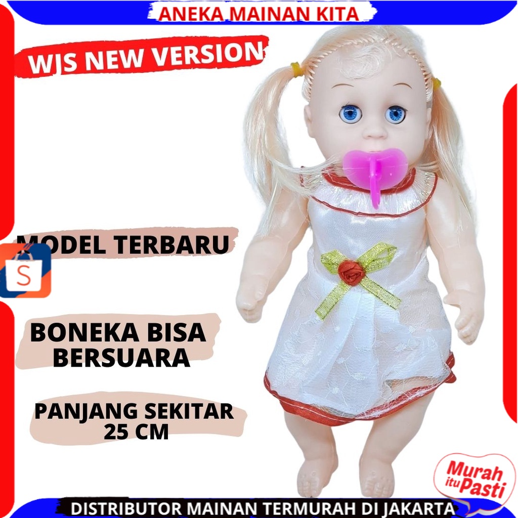 PROMO MAINAN ANAK PEREMPUAN BONEKA DOT EMPENG BERSUARA BAHAN PLASTIK SNI KADO ULANG TAHUN ANAK CEWEK