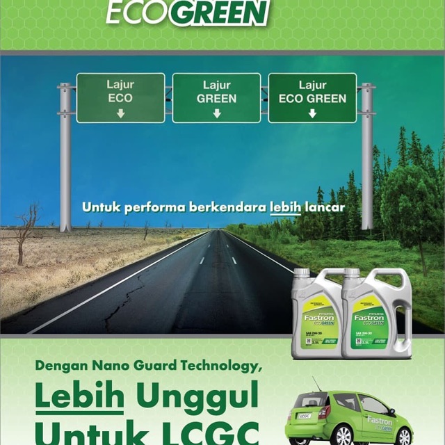 OLI PERTAMINA FASTRON ECO GREEN SAE 0W-20 LCGC isi 3.5 LITER