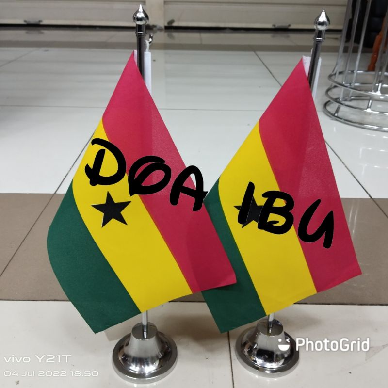 

best seller tiang stenlis meja+bendera GHANA ready stock