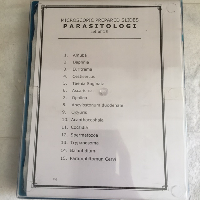 PREPARAT SEL TUMBUHAN / HEWAN PARASITOLOGI /Preparat parasitologi set 15/Preparat Parasitologi set15