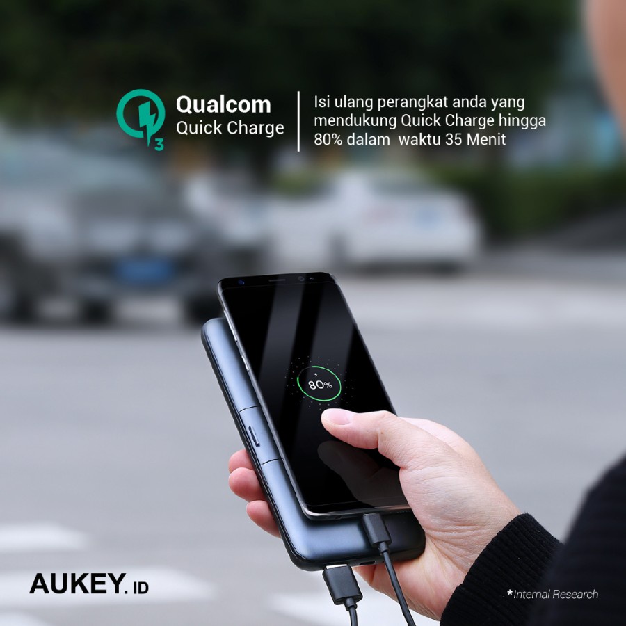 Aukey Powerbank PB-WL02 Wireless Charging 10000mAh with PD&amp;QC - 500491