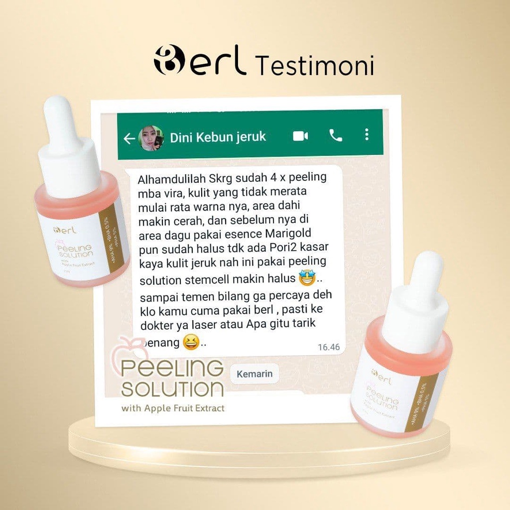 Peeling Solution with Apple Fruit Extract Eksfoliasi Kulit Mati Memudarkan Flek Membersihkan Pori by B ERL