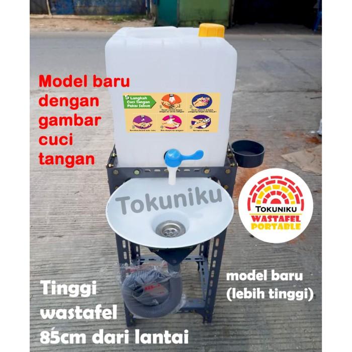 Wastafel Portable Bulat Drum Tempat Cuci Tangan Wastafel Portabel