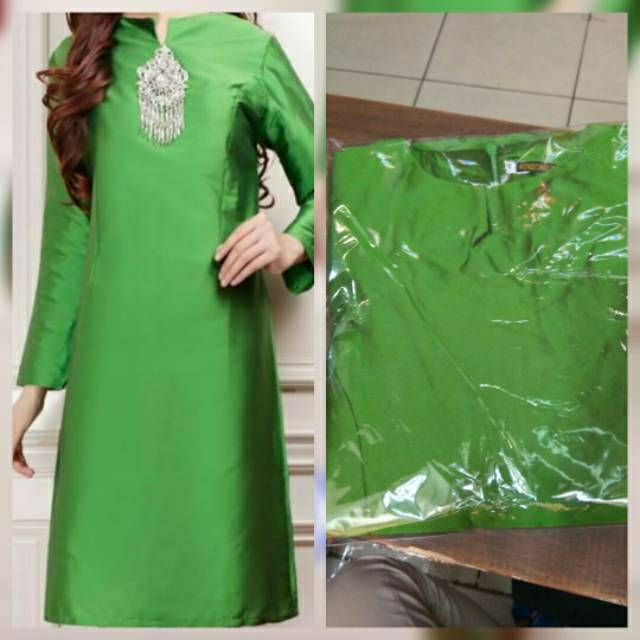 Realpic Stelan kurung shanghai + rok plisket original butik