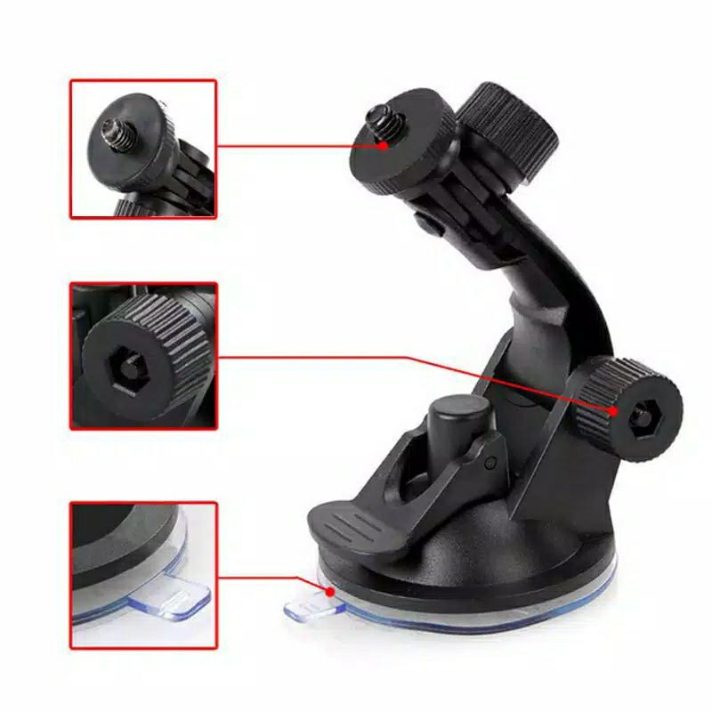 Holder di Mobil Mount Car Untuk Action Kamera Xiaomi yi GoPro BPro  J Cam Kogan Go Pro