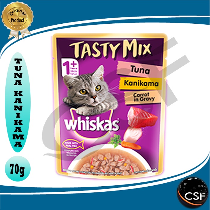 WHISKAS TASTY MIX 70g - All Varian / Makanan Kucing