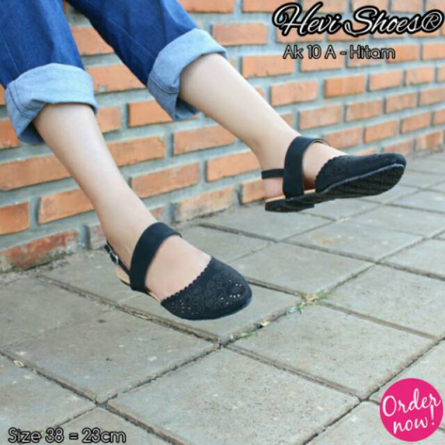 Jual Fsb - Sepatu Flat Shoes Wanita (Ak 10 A - Hitam) Indonesia|Shopee